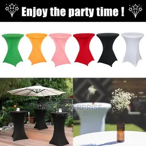Round Foldable Cocktail Table White