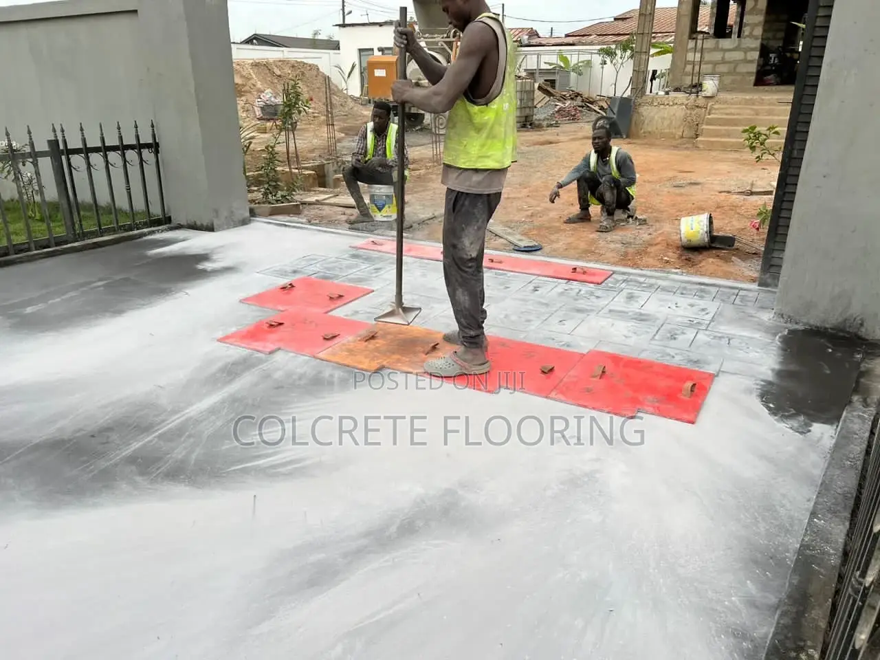 Black Ashlar Slate Stamped Concrete #11