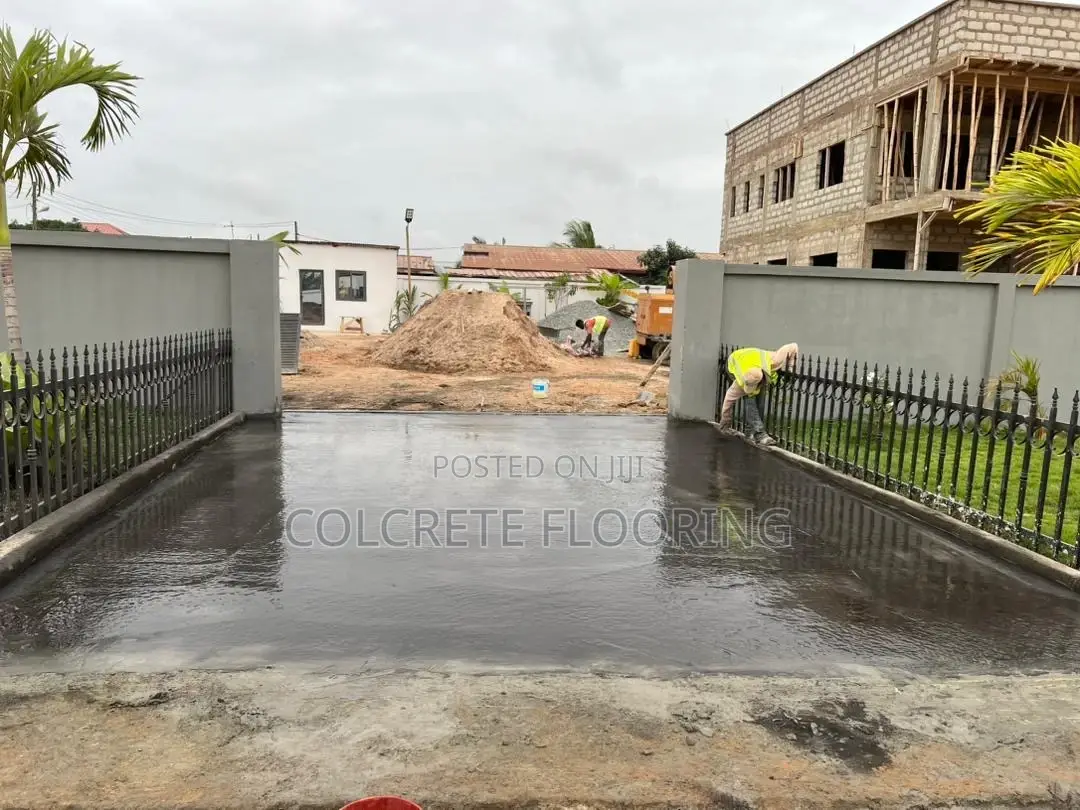 Black Ashlar Slate Stamped Concrete #11