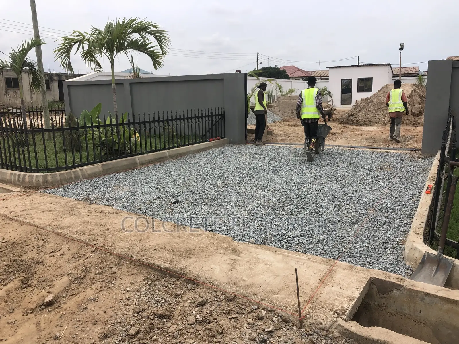 Black Ashlar Slate Stamped Concrete #11