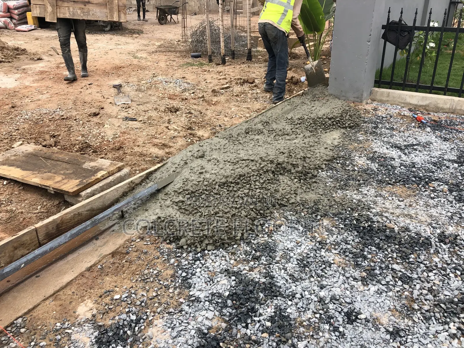 Black Ashlar Slate Stamped Concrete #11