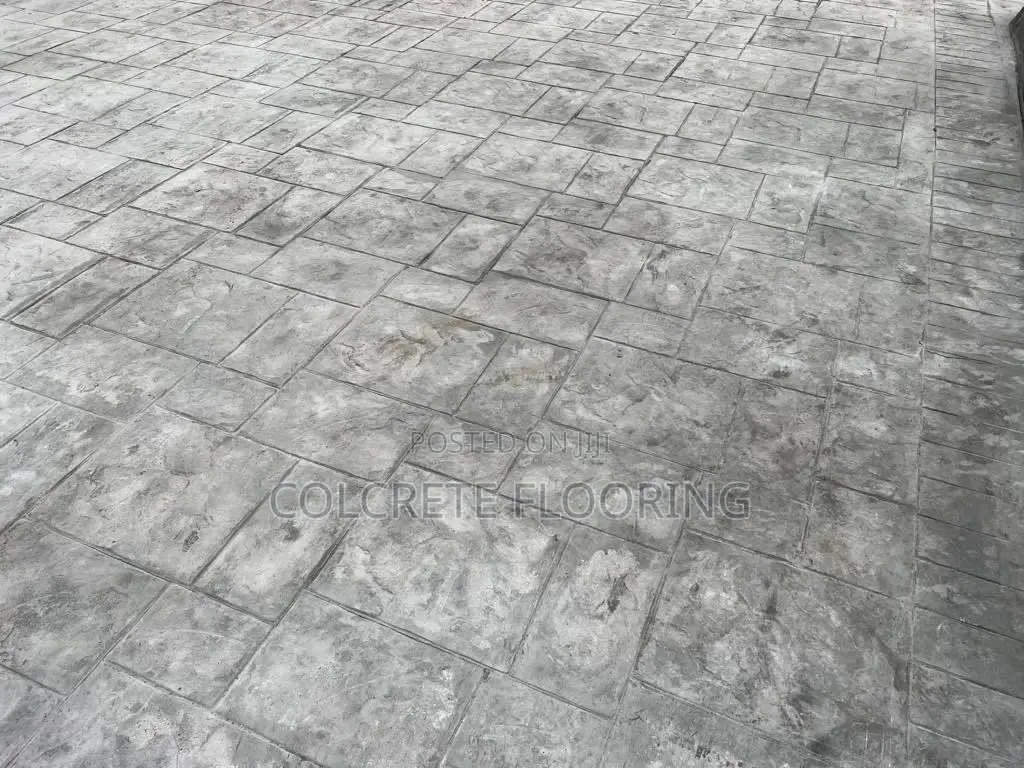 Black Ashlar Slate Stamped Concrete #11