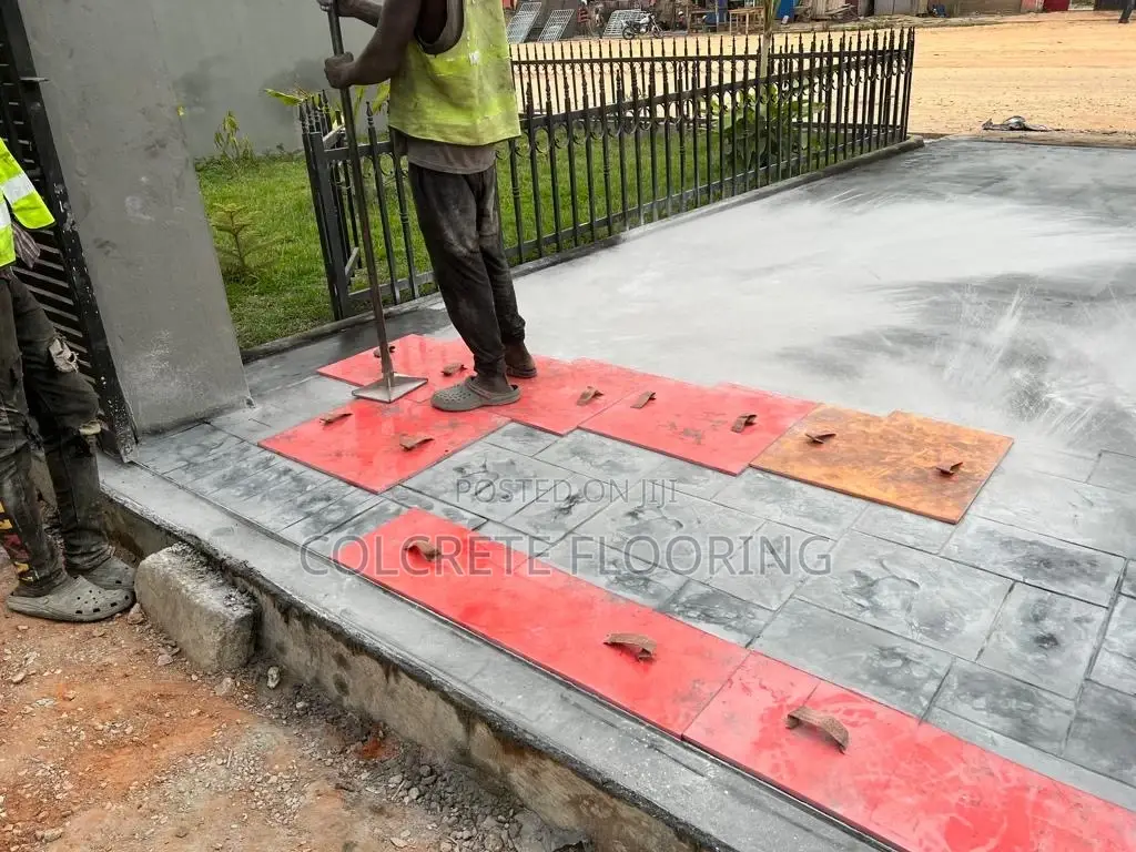 Black Ashlar Slate Stamped Concrete #11
