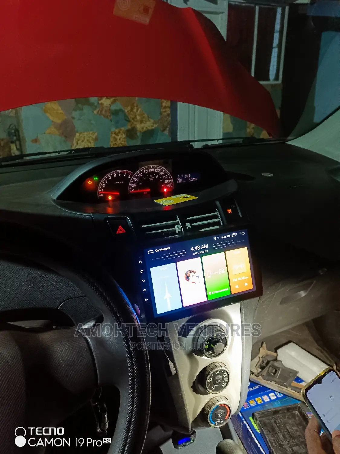 Toyota Vitz, Yaris Android Screen With Reverse Camera