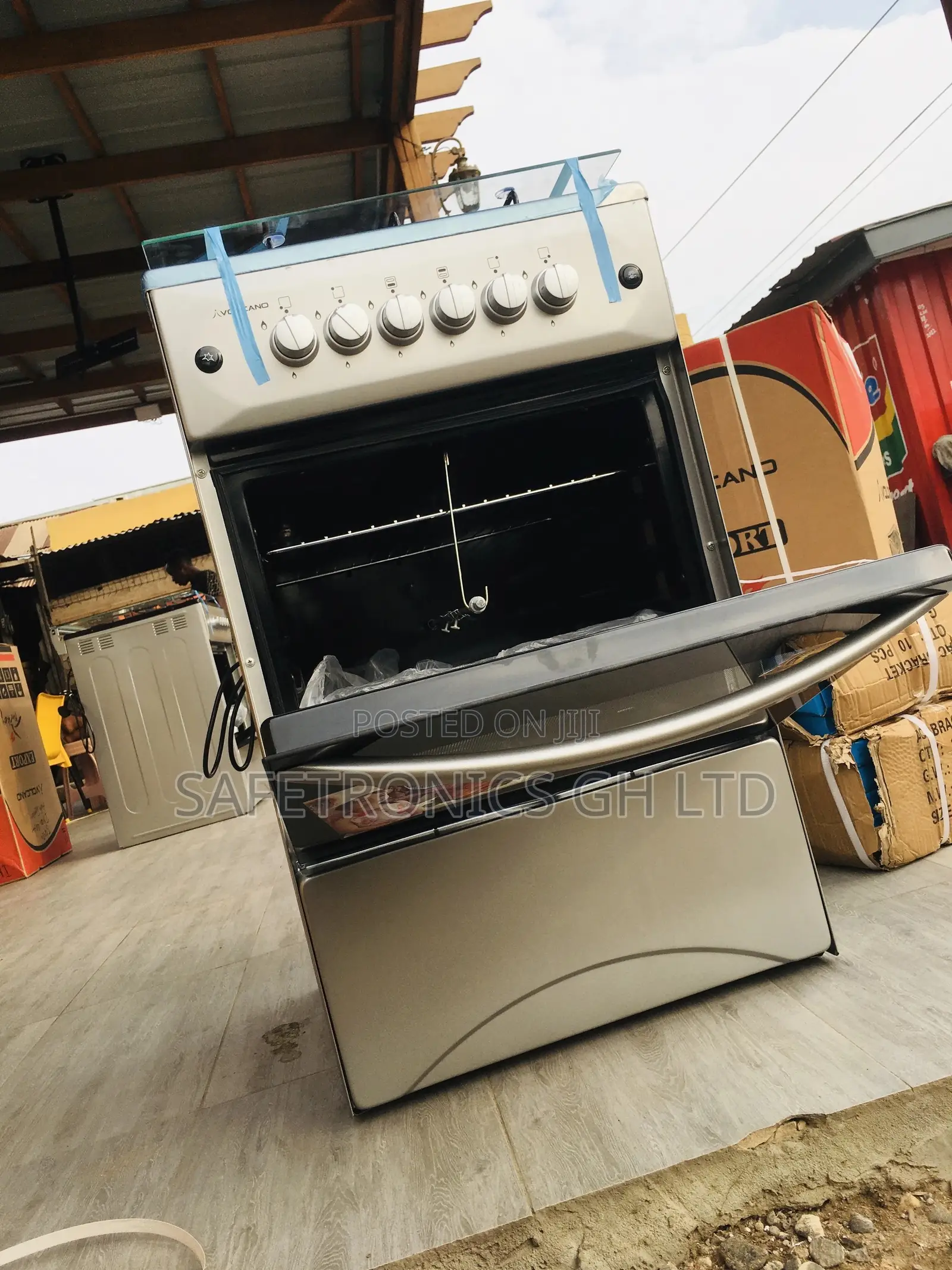 4 Gas Volcano Rotisserie 50x55 Oven With Grill