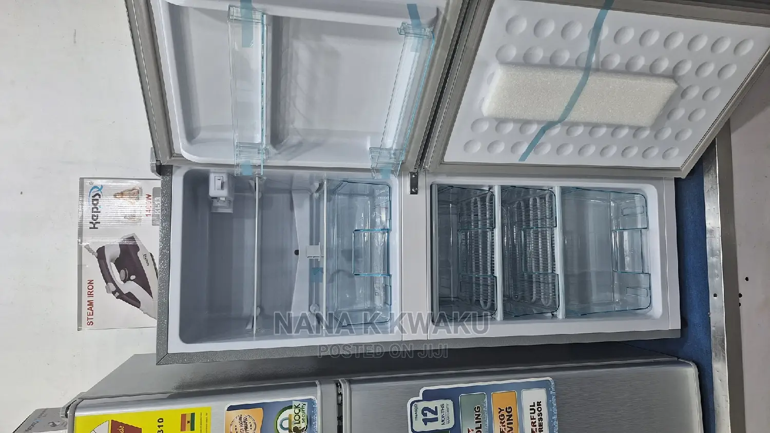 Best Nasco Nasd2-14 Double Door Fridge With Bottom Freezer