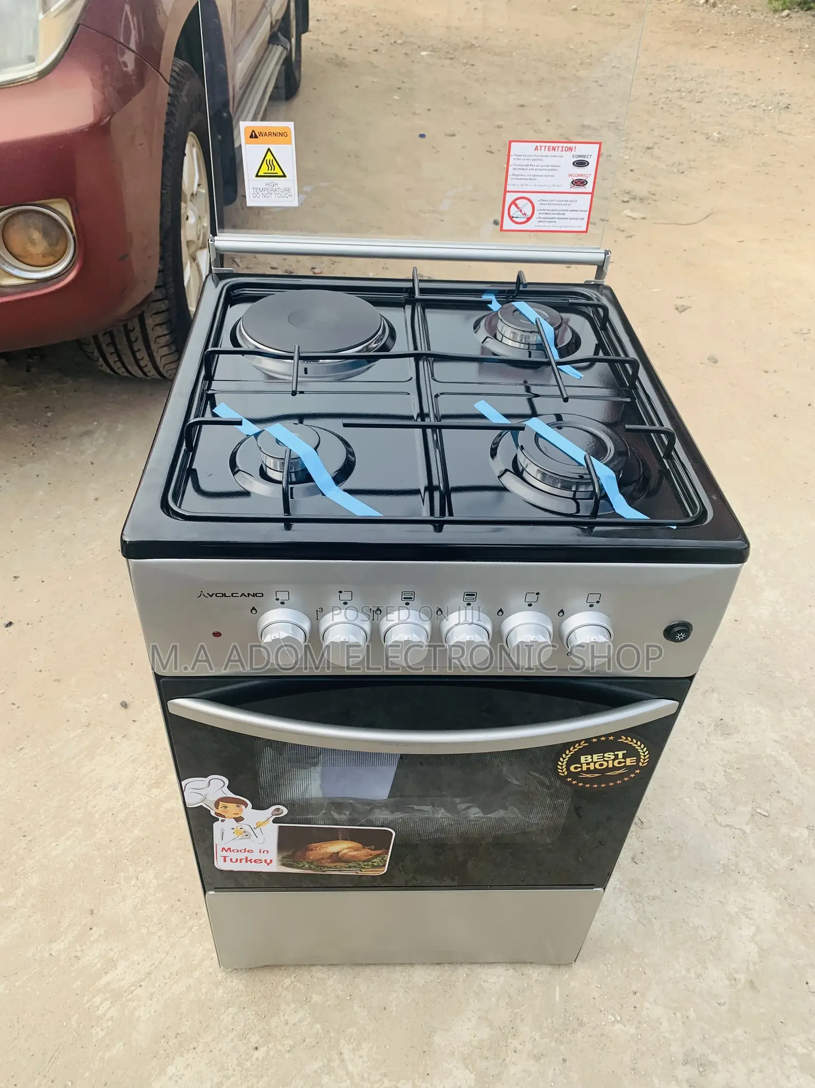 New Volcano 3+1 4B Gas Cooker With Grill