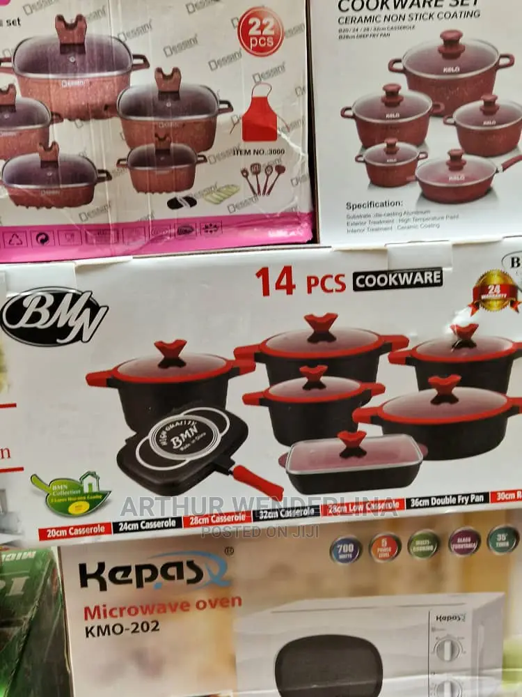 Quality Nonstick With Grill Pan 14 Pieces