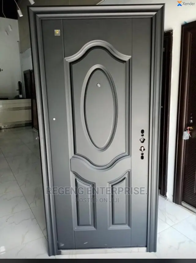 Full Black Metal Security Door, 12 Locks.