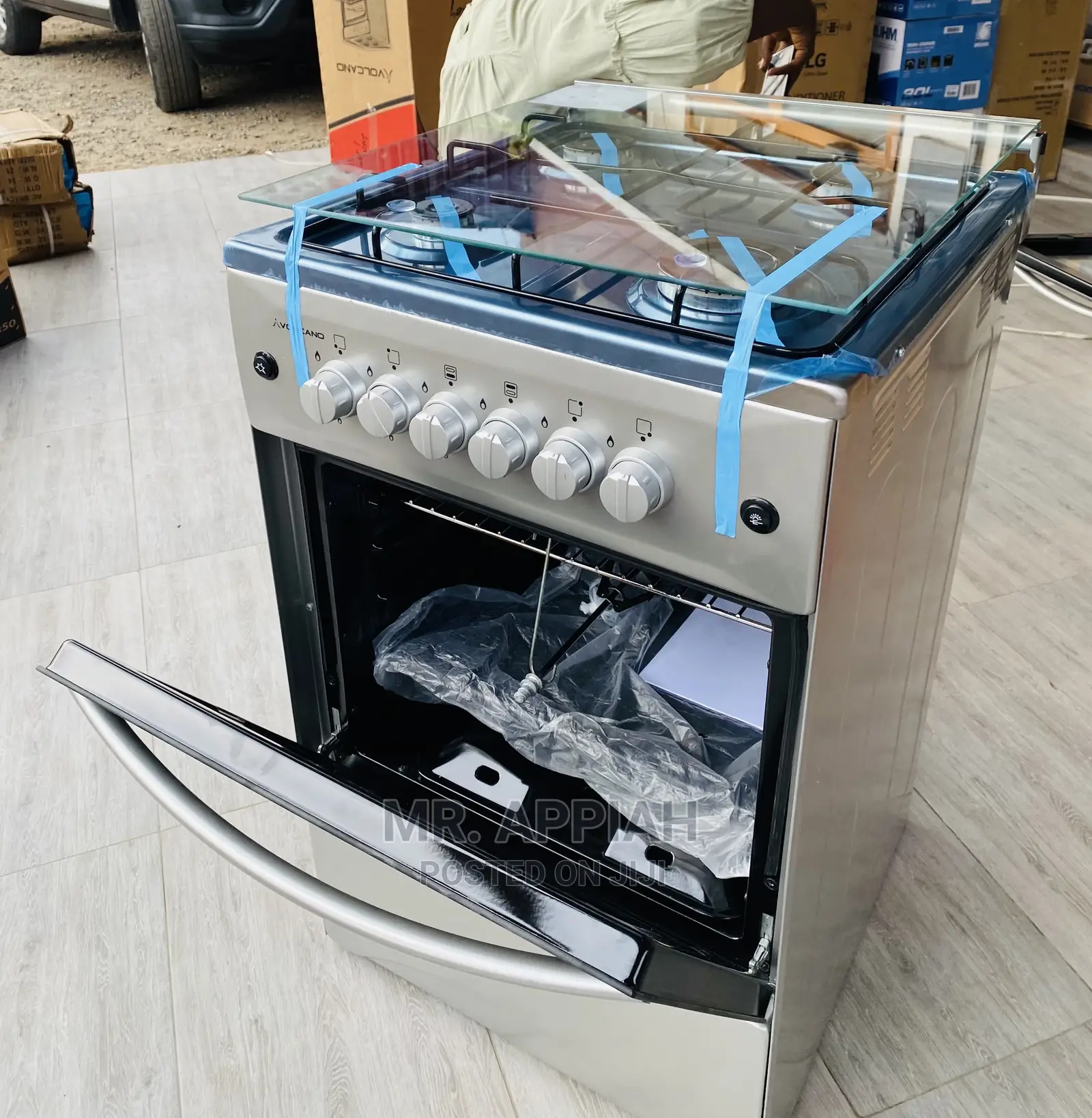 Unique Volcano 50*50 Ions Oven Grill Auto Rotisserie Cooker