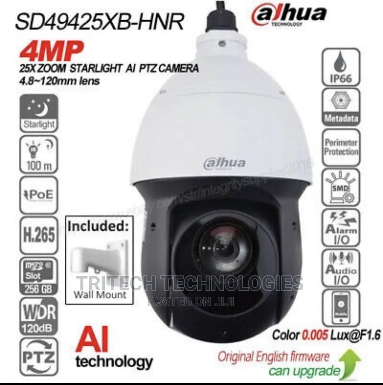 Dahua 4mp PTZ Camera (25x) Sd49425xb-HNR