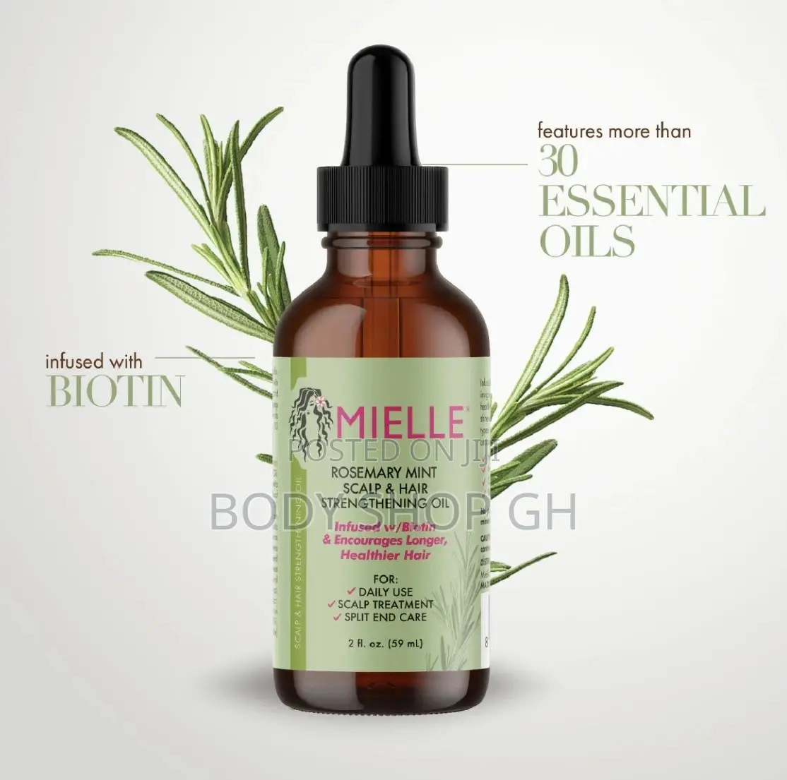 Mielle Rosemary Hair Growth and Edges Oil With Biotin