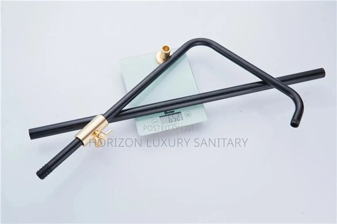 Black an Gold 3 in 1 Telephone Shower With Press Buttons