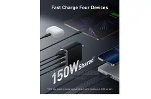 150W USB C Charger, Anker 747 Charger ( Ganprime), 4-port Fa