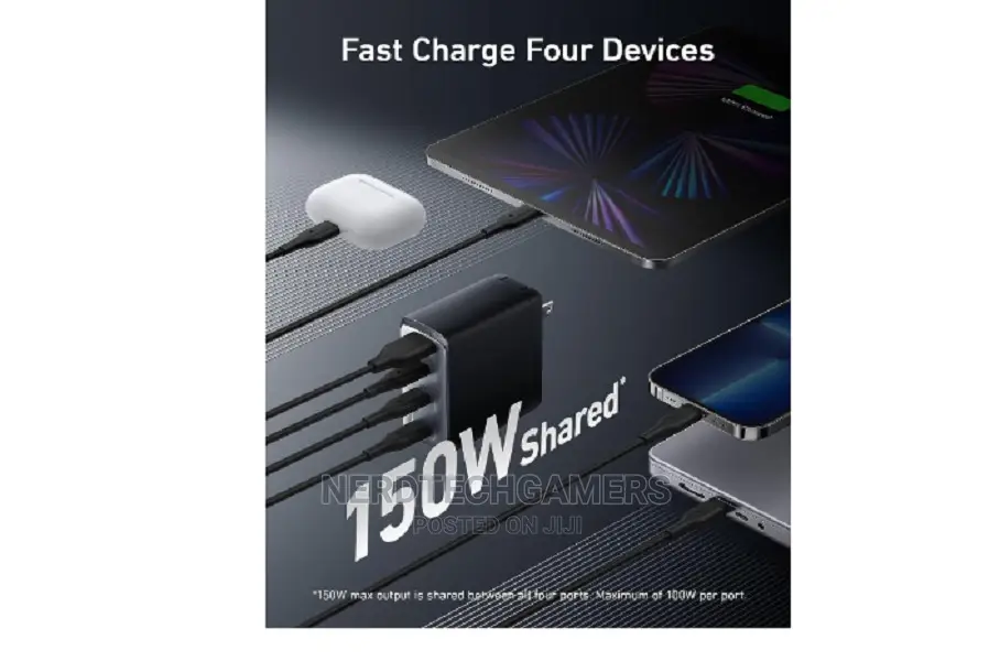150W USB C Charger, Anker 747 Charger ( Ganprime), 4-port Fa