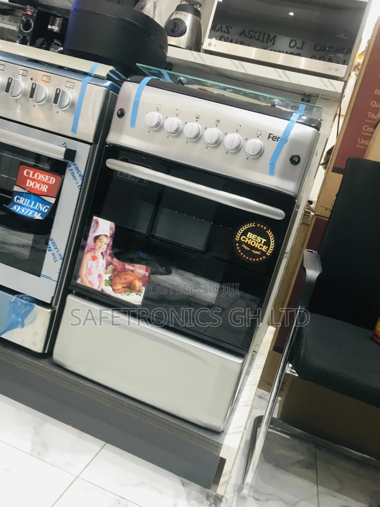 4 Gas Oven With Grill Ferre 50x55 Burner