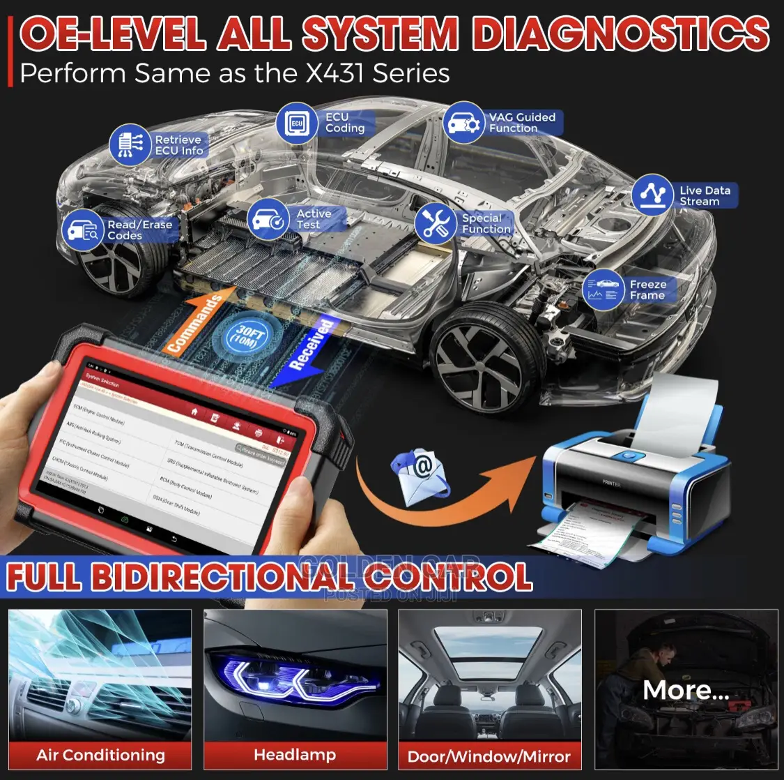 Launch X431 Crp919bt. Obd2 Car Diagnostic Scanner