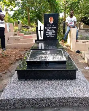Granite Tombstone With Terrazzo