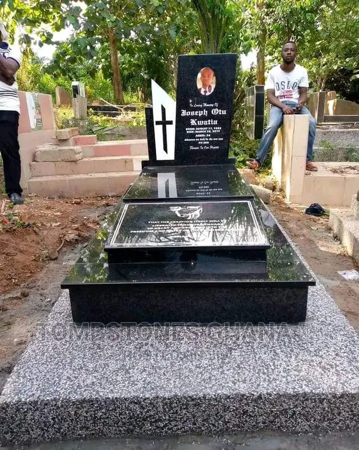 Granite Tombstone With Terrazzo
