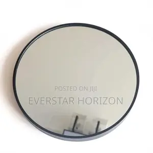 Round Matte Black High Definition Mirror