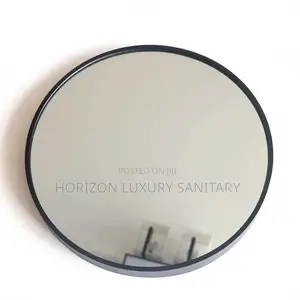 Round Matte Black High Definition Mirror