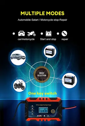 Car Battery Charger,12v Intelligent Pulse Repair LCD Display