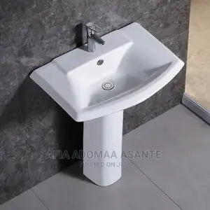 Ceramic Hand Wash Basin With Pedestal Stand [Complete Set]