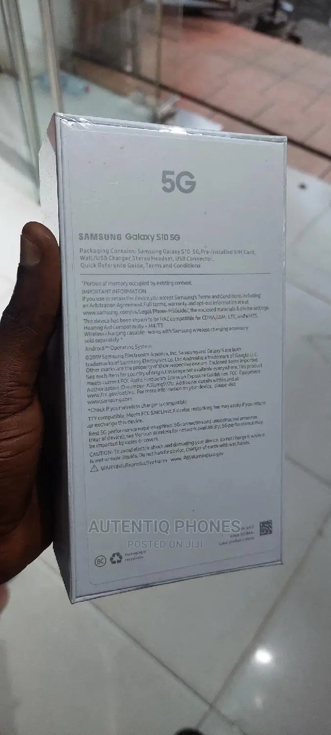 New Samsung Galaxy S10 5G 256 GB Black