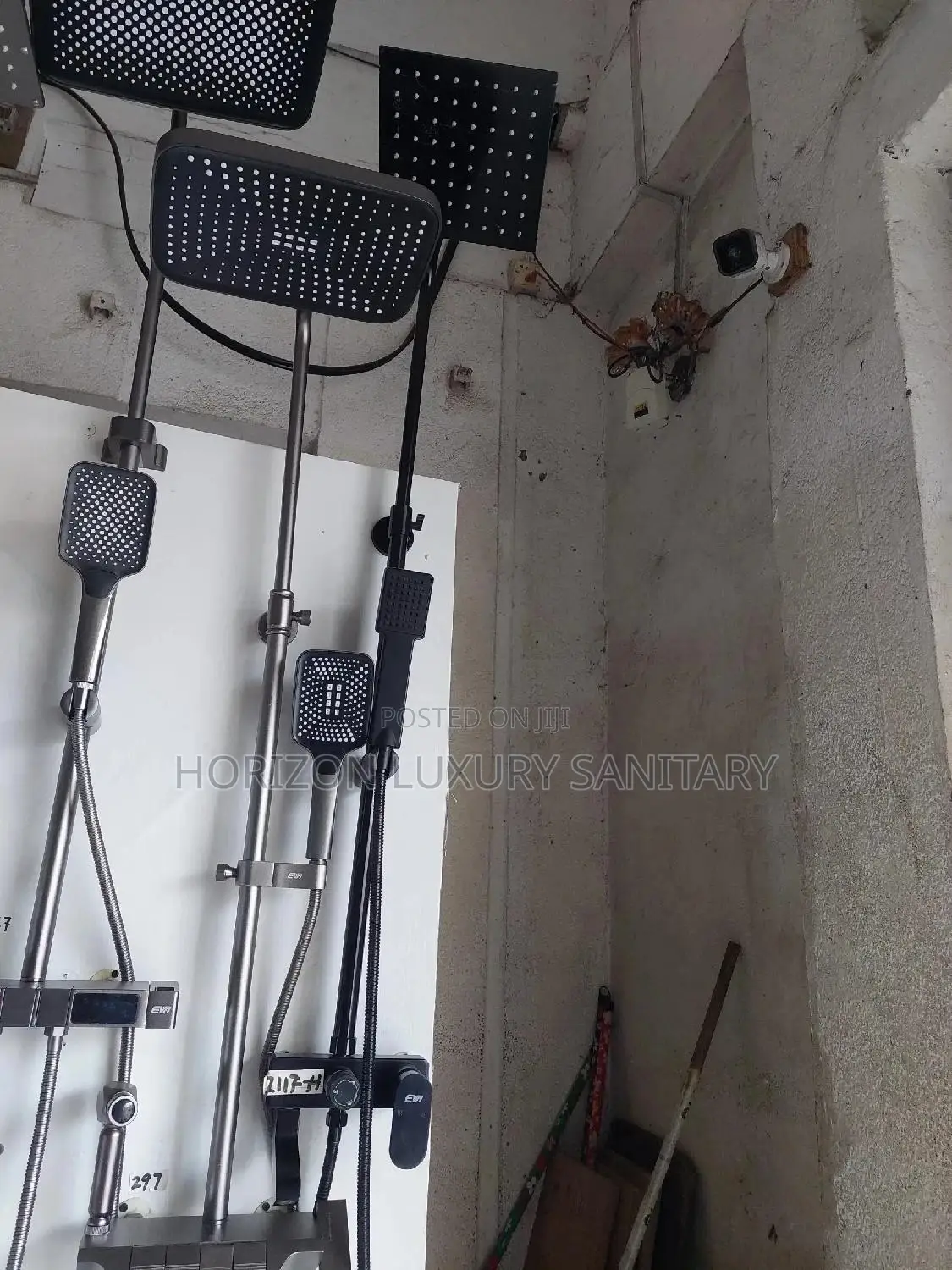 (3in1) Black Combined Shower Set