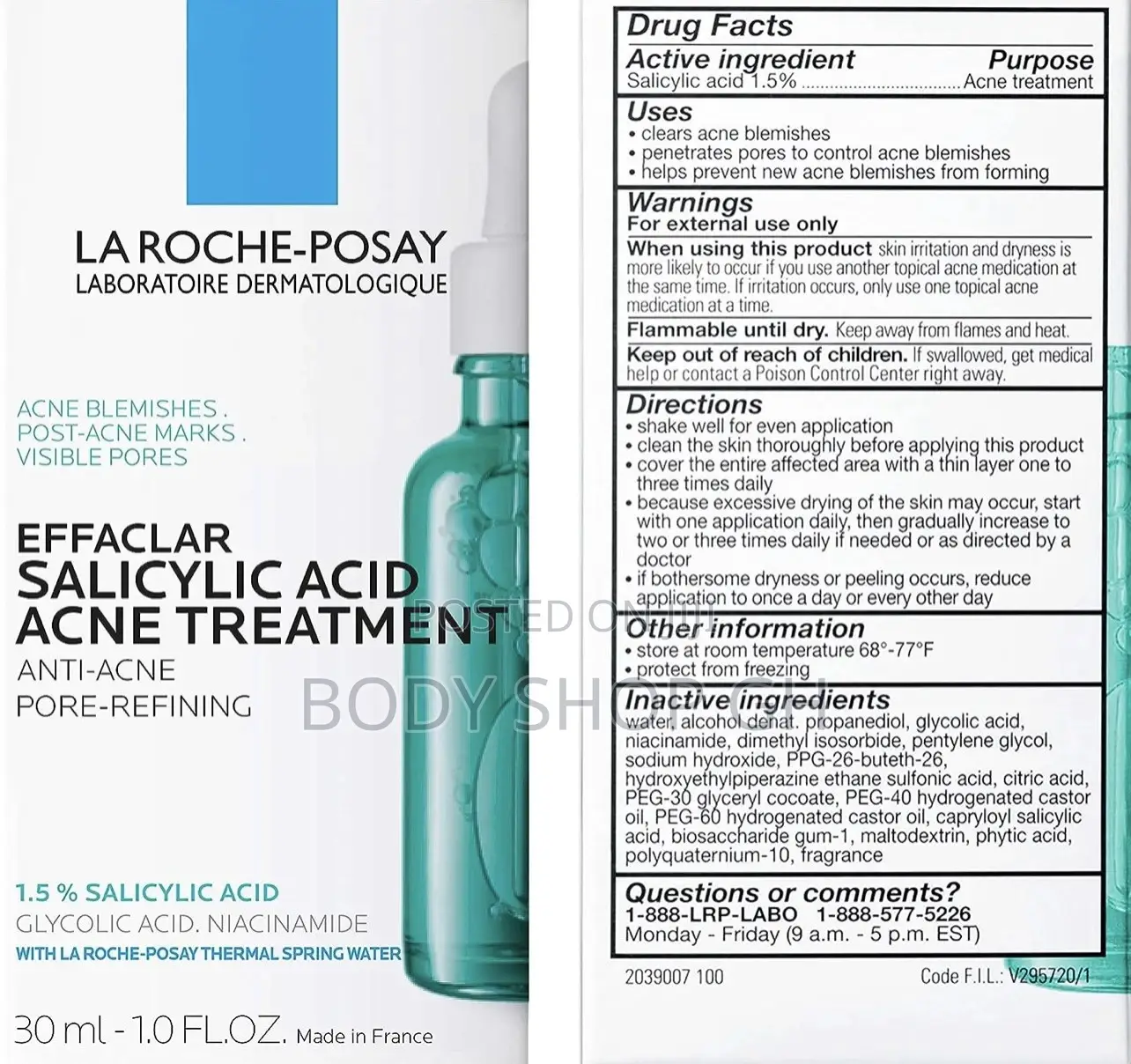 La Roche Posay Effaclar Salicylic Acid Acne Treatment