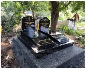 Double Granite Tombstone