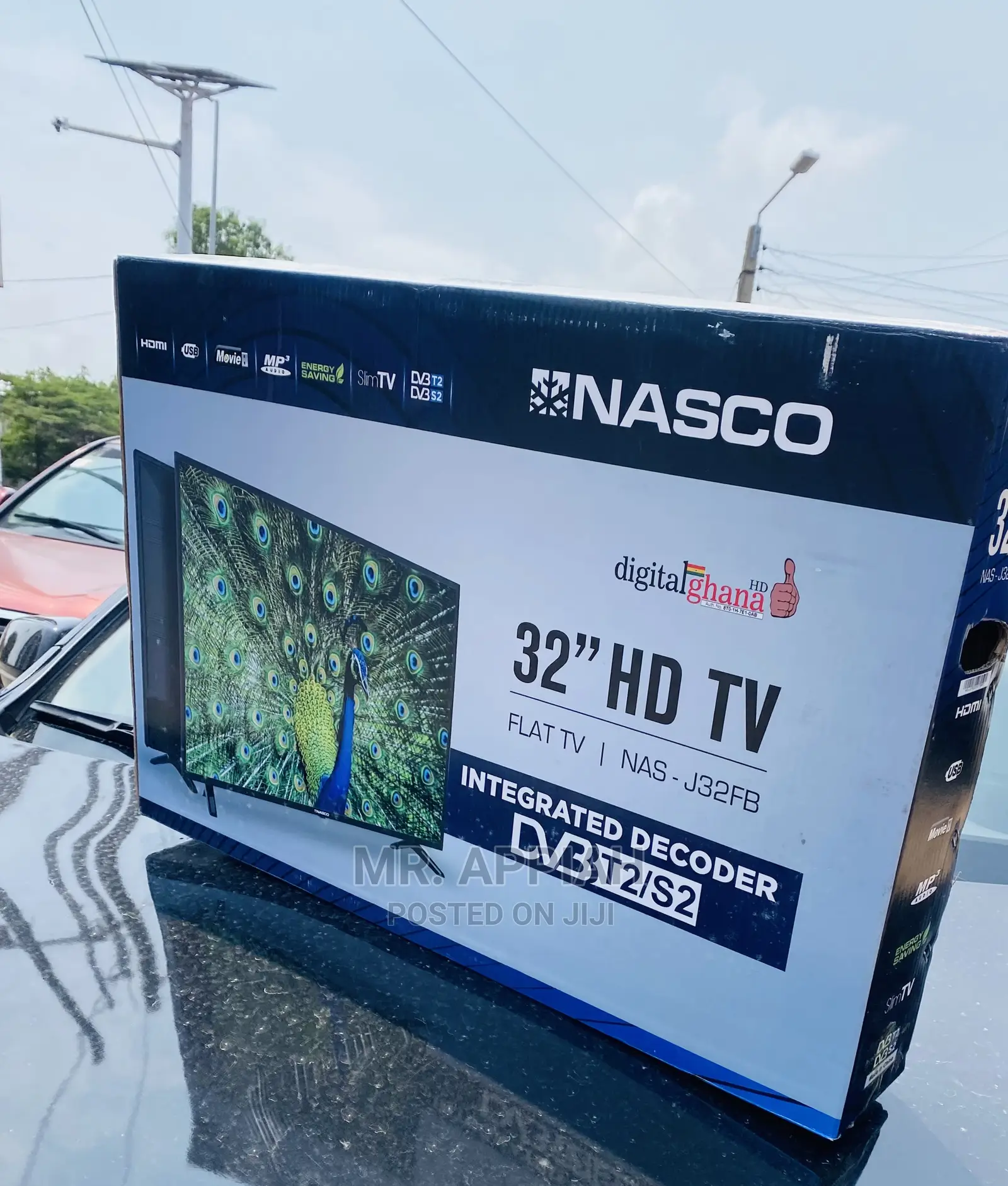 Original New Nasco 32 Inch Digital Satelite Tv(Black).