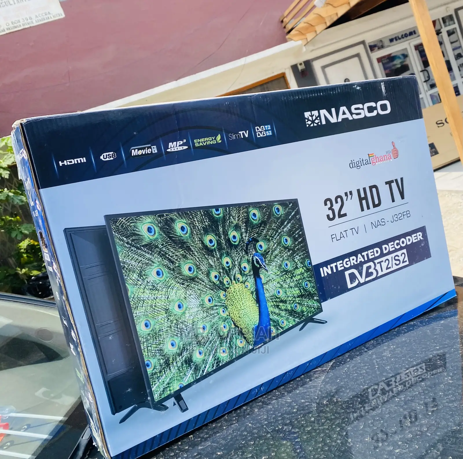 Original New Nasco 32 Inch Digital Satelite Tv(Black).