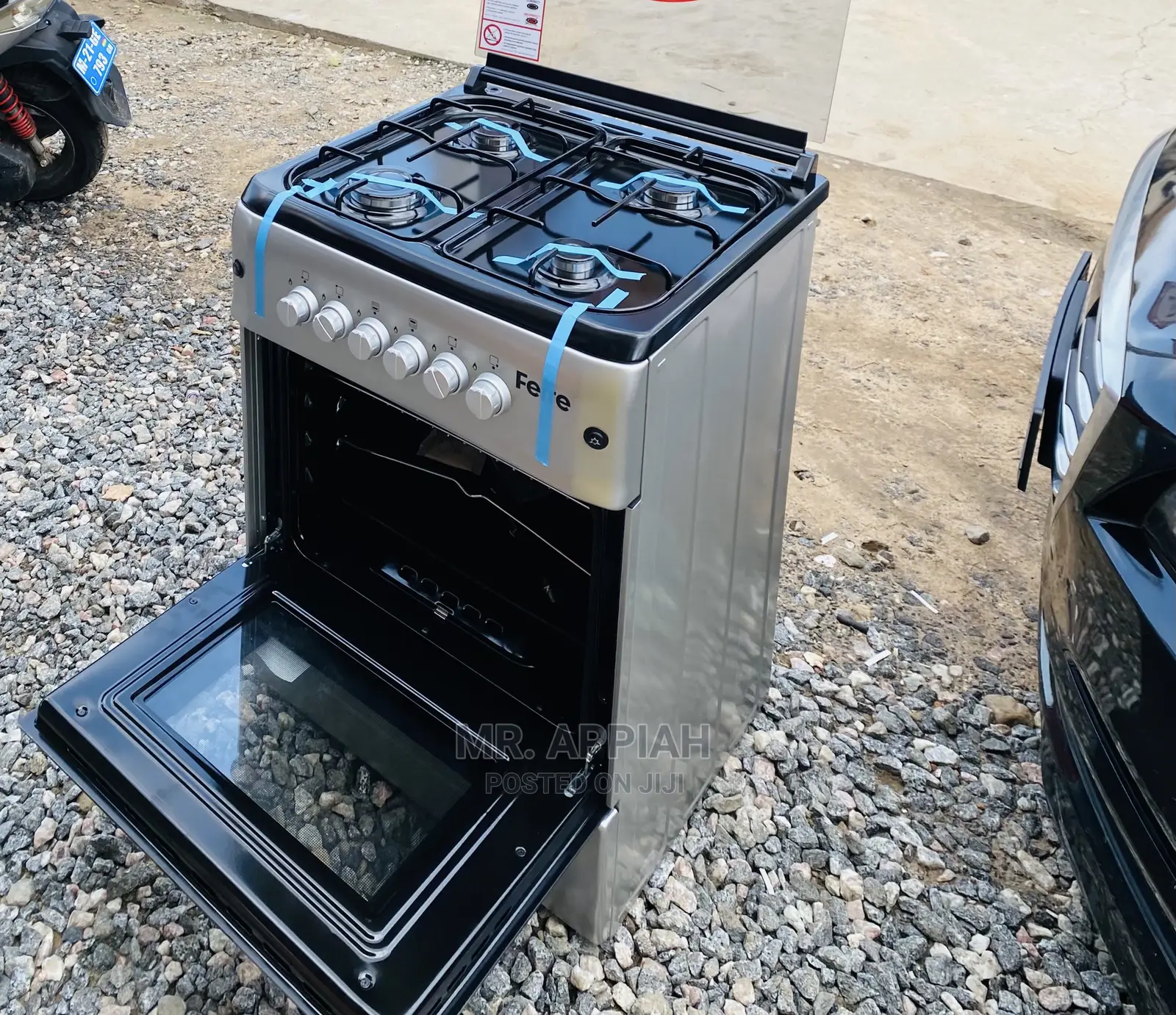 Fast Cooking Ferre 50x55 4 Gas Cooker(Ignition)Gray 