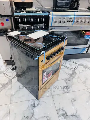 Light Wooden Like 4burner Ignition 50/50 Gas Cooker Oven