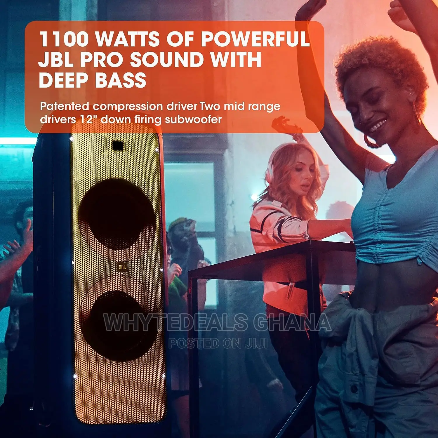 JBL Partybox 1100watts-High Power Wireless Bluetooth SPEAKER