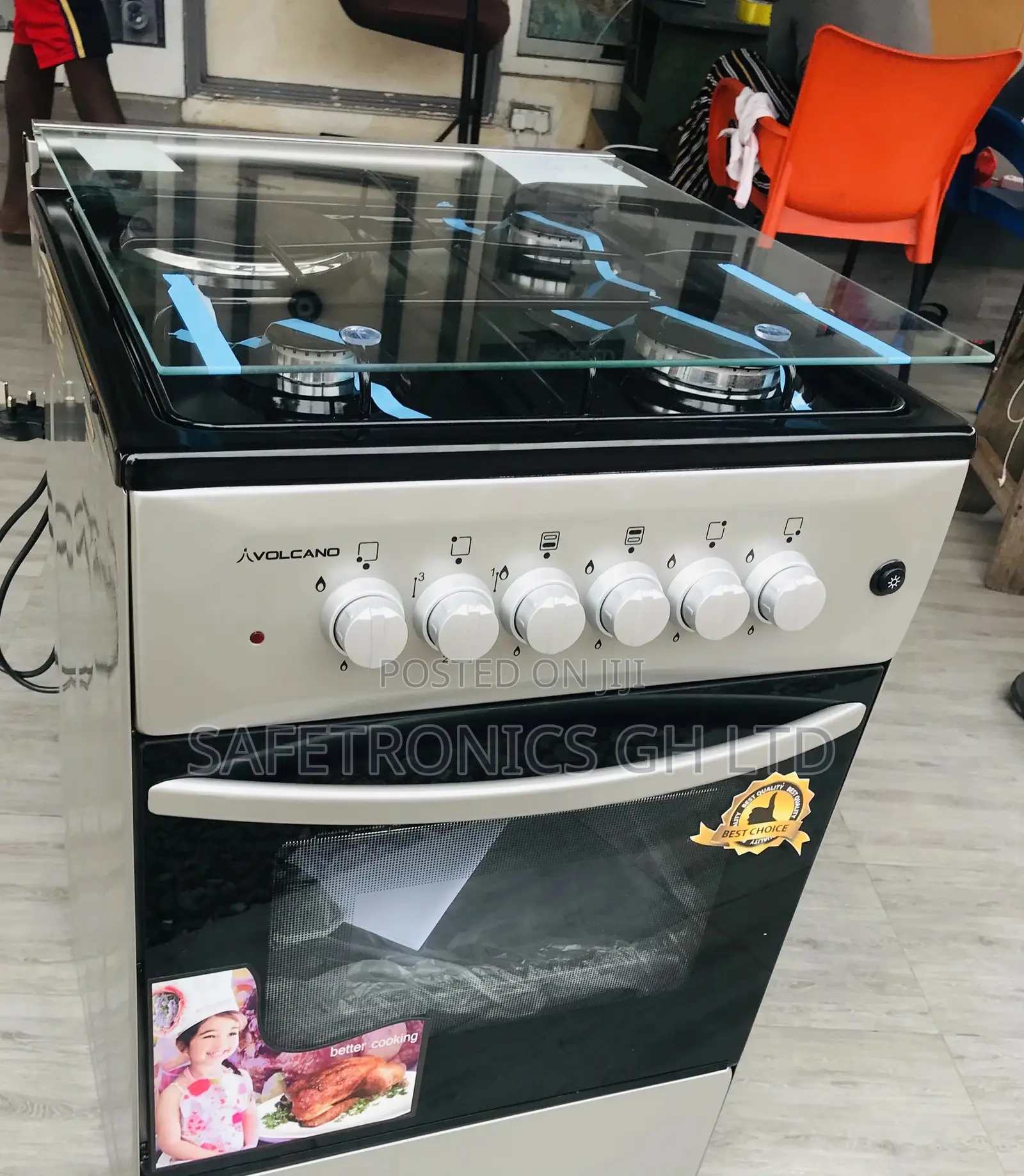 Neat 3 Gas Cooker 50x50 1 Electric Oven With Grill Volcano
