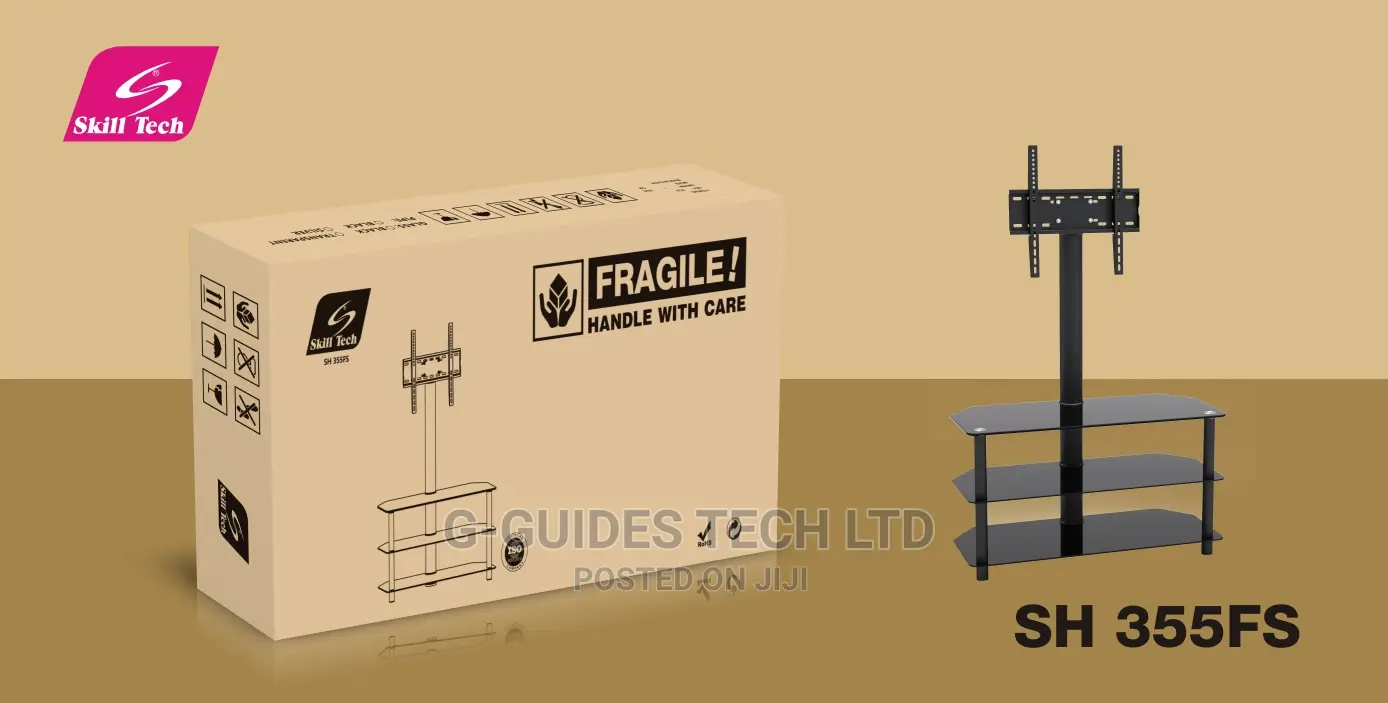 SH-355FS 3-Tier Corner-Notched With Tv Bracket 23"-55′′