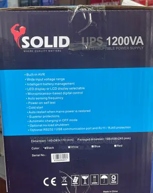 Solid Ups 1200va (Automatic Voltage Regulator) Built in Avr
