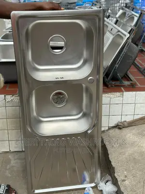 Cabinet Sink Silver-Double Bowl Single Arm+Accessories+Sink