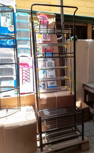 Original Metallic Storage Shelve With Hangers