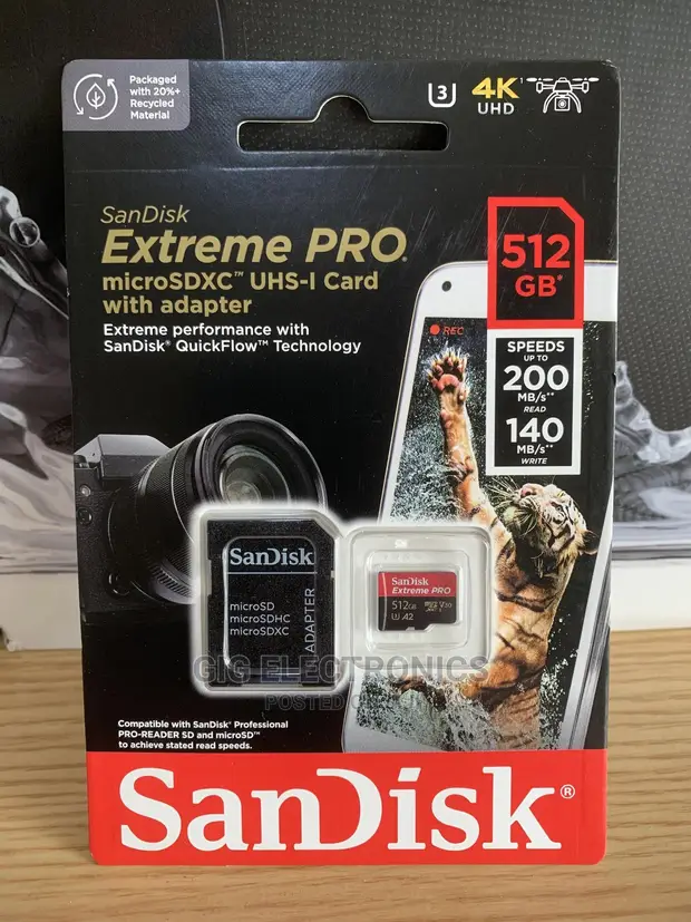 Sandisk 512GB Extreme PRO Micro SD Card