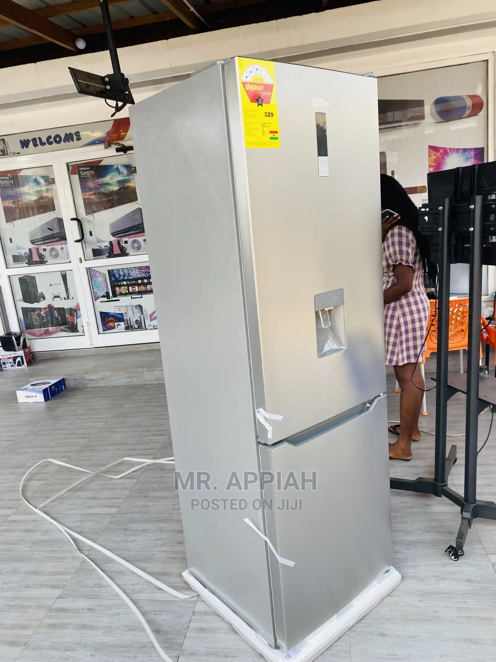 Quality Yet Affordable Midea Double Door Fridge(Silver).