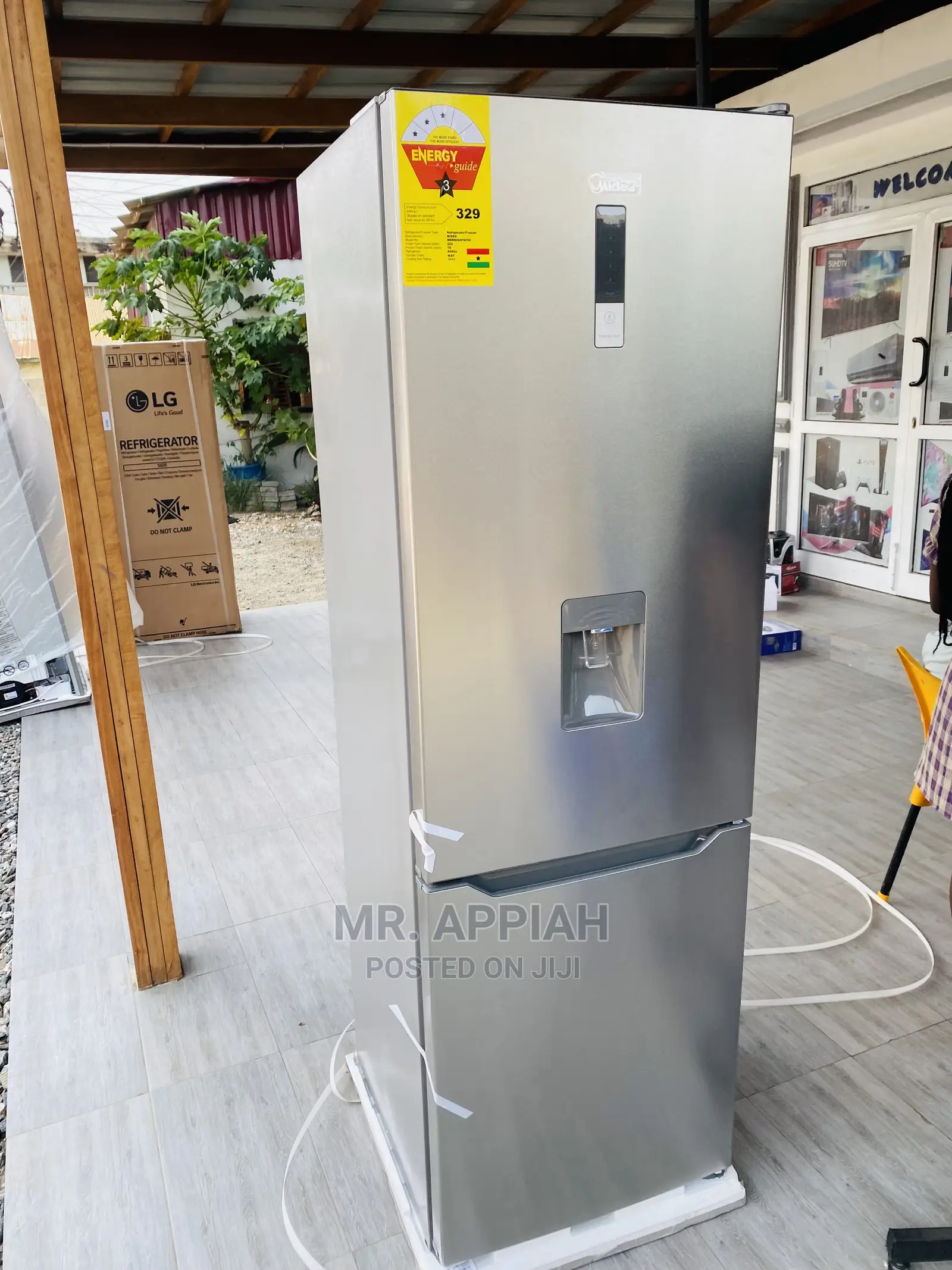 Energy and Cost Saving Midea 2 Door Fridge(Gray).