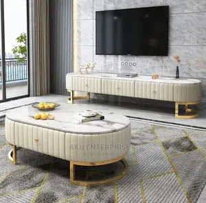 Marble Tv Cabinet Coffee Table, Stand and Centre Luxury