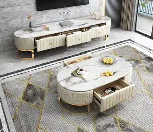 Marble Tv Cabinet Coffee Table, Stand and Centre Luxury