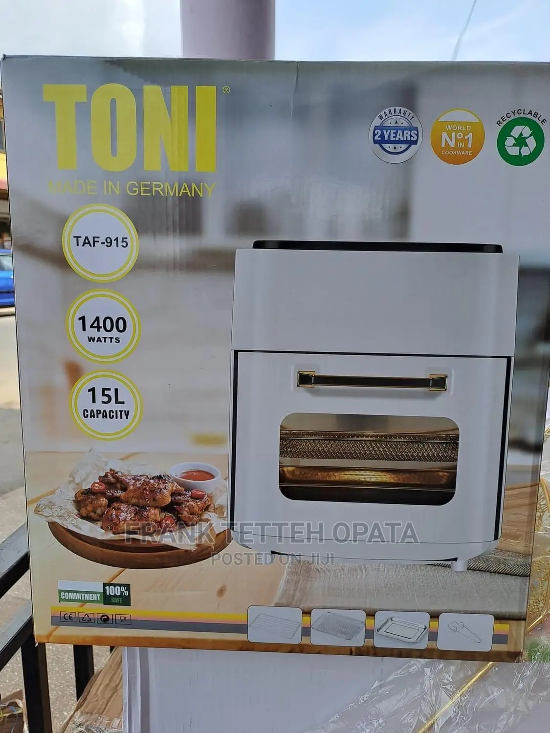 Air Fryer Oven 15L With Timer Visual Window