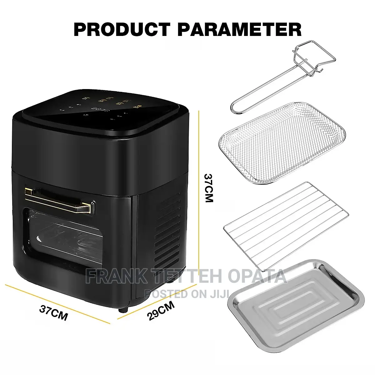 Air Fryer Oven 15L With Timer Visual Window