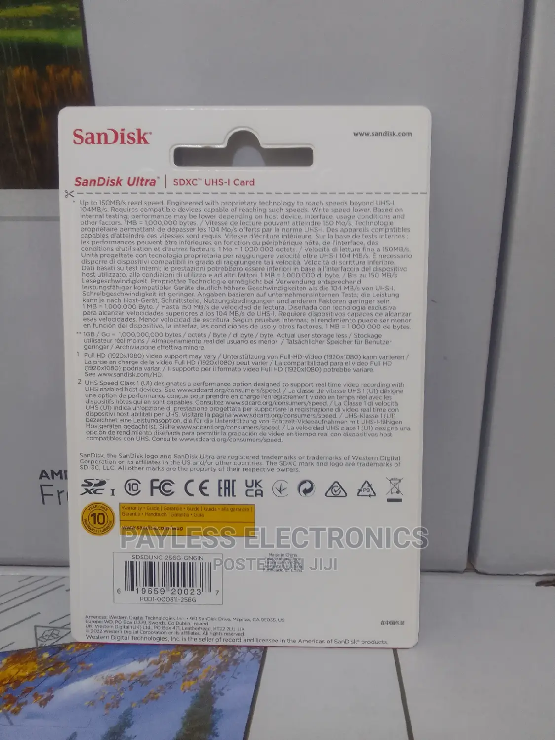 Sandisk Ultra SDXC Memory Card 256gb