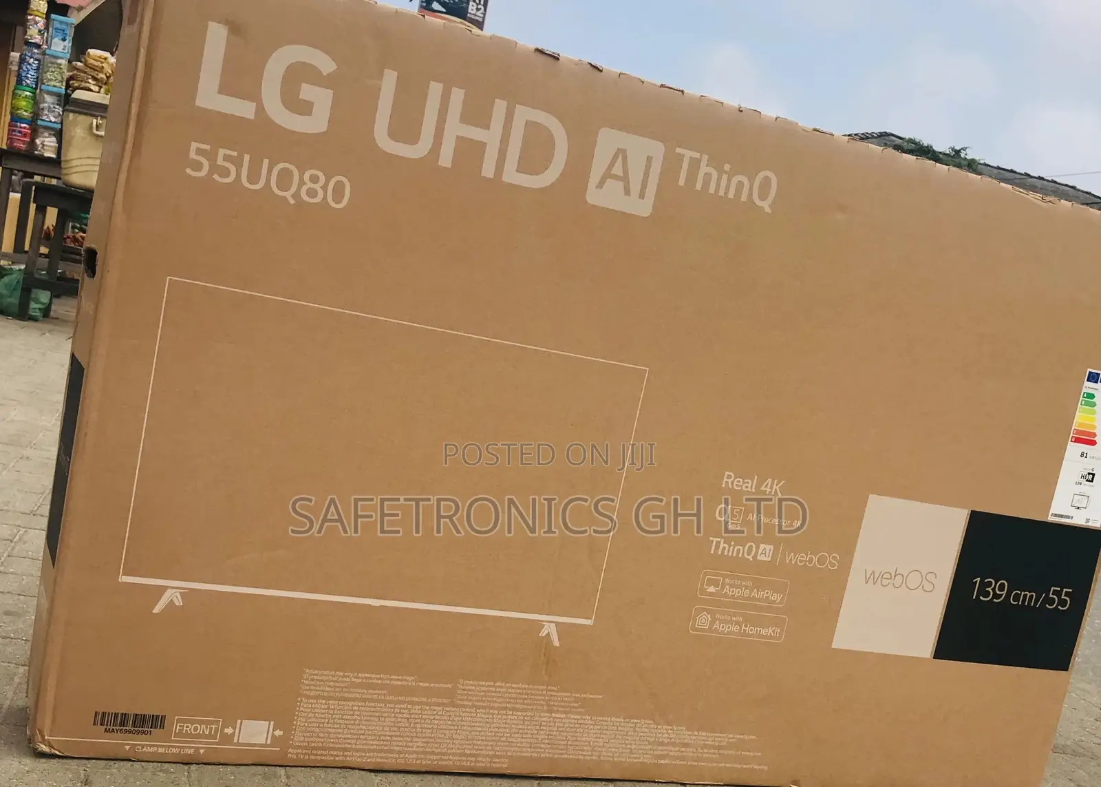 Glossy LED UQ80 Lg Smart 55 Inches UHD Tv